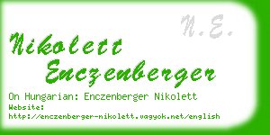 nikolett enczenberger business card